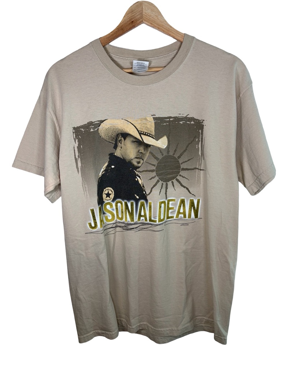 Jason Aldean 2008 tour Beige Graphic Tee -